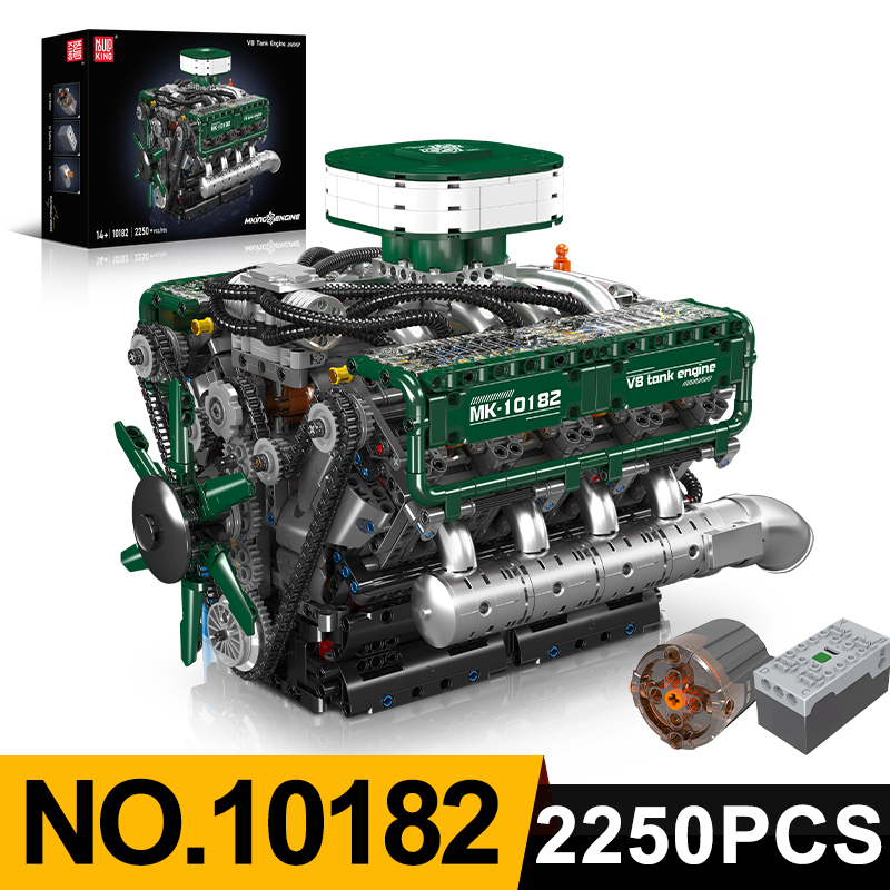 Model Kit V8 - Mould King 10182 V8 Tank Engine