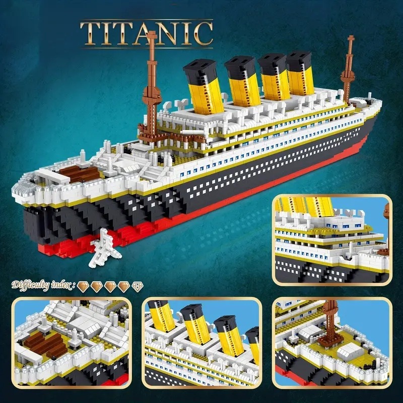 Model Kit Titanic - Titanic Micro Building Blocks DIY Assembled