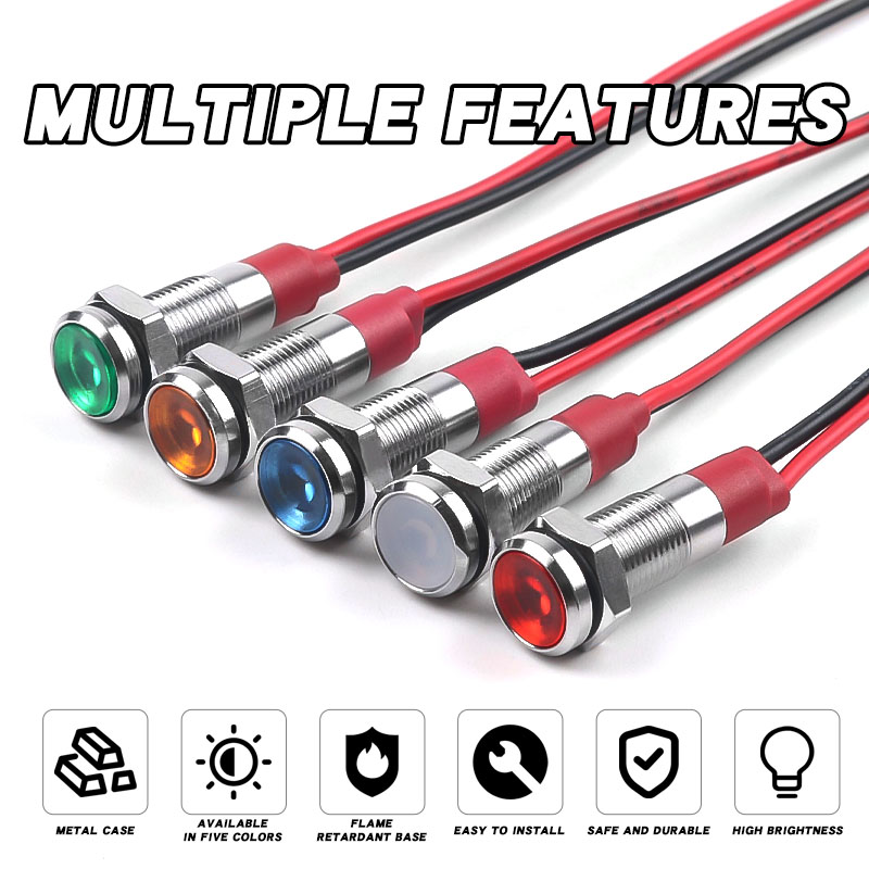 6mm Metal LED Indicator Light  - огляд і ціна Panel Line Marker