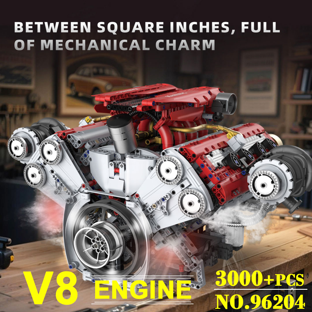 Motorized V8 Engine 3201Pcs Bu - огляд і ціна Model Kit V8