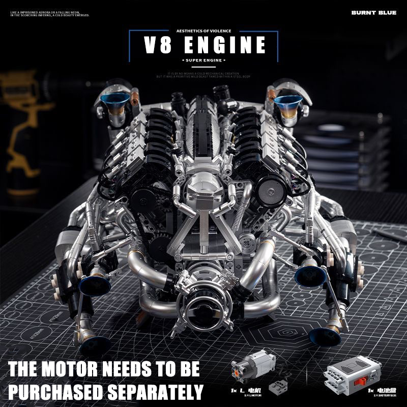 MOC Supercar V8 Engine Buildin - огляд і ціна Model Kit V8