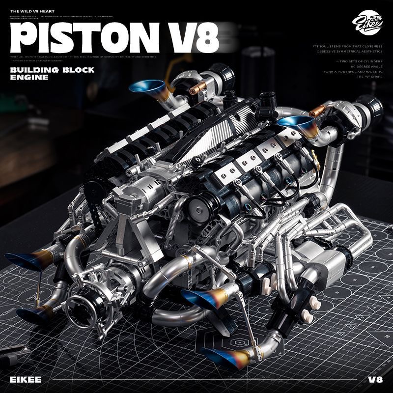 MOC Supercar V8 Engine Buildin - огляд і ціна Model Kit V8