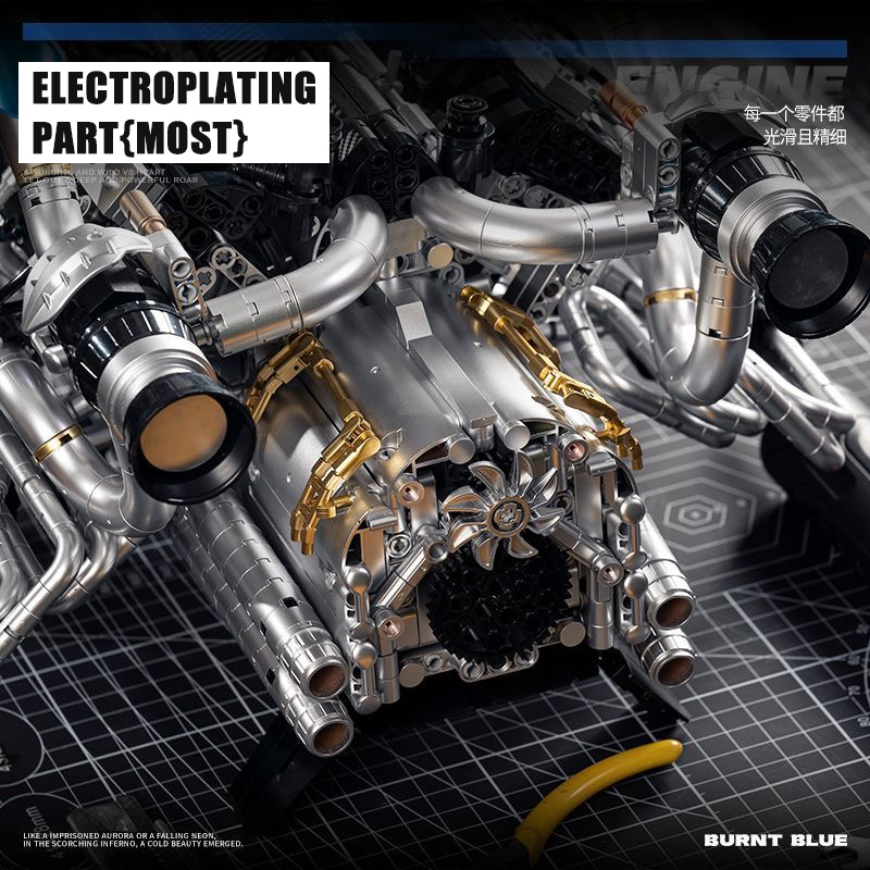 MOC Supercar V8 Engine Buildin - огляд і ціна Model Kit V8
