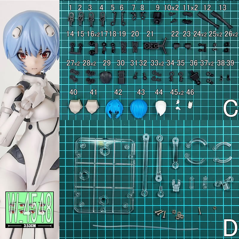 (In Stock) (W_4548) Rei Ayanam - огляд і ціна Model Kit Evangelion Bandai