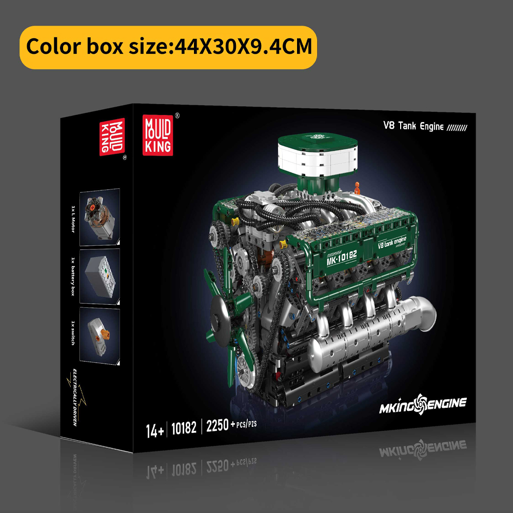 Mould King 10182 V8 Tank Engin - огляд і ціна Model Kit V8