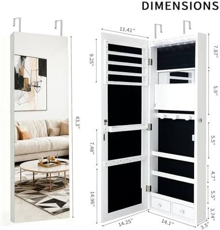 Lockable Jewelry Cabinet Organ - огляд і ціна Model Kit Led