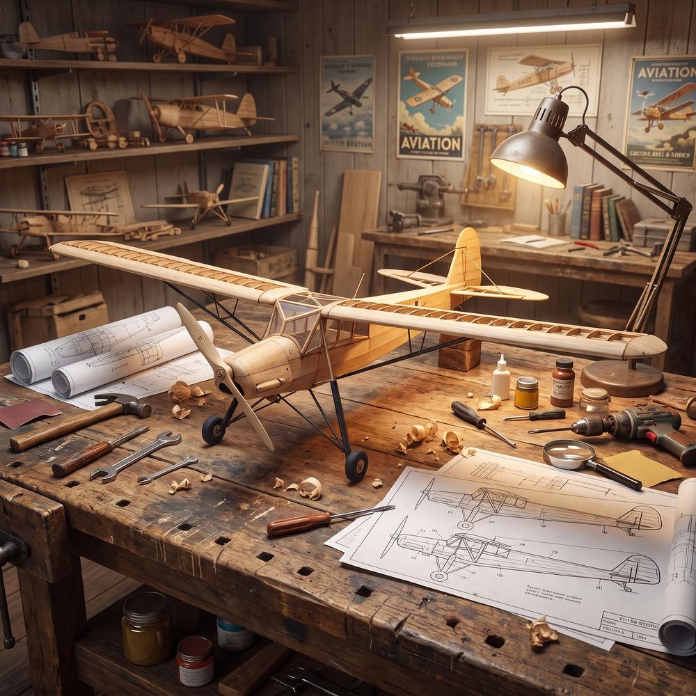 FI-156 500mm Vintage Balsa Woo - огляд і ціна Model Kit Wood