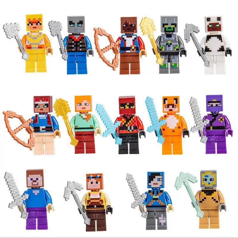 30/60pcs Cartoon Minecraft Bui - огляд і ціна Model Kit Bandai